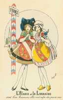  1914-1918 L'Alsace et la Lorraine sont bien heureuses Alsace and Lorraine are quite happy.jpg 